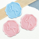 Baby is Coming Adhesive Wax Seals 25Pk Quick-Ship Stickers - 1 1/4" - 2 Color Choices